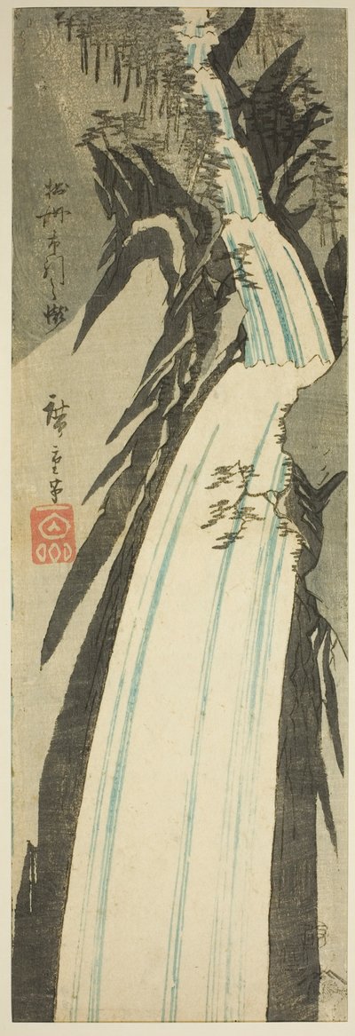 Settsu Eyaletindeki Nunobiki Şelalesi (Sesshu Nunobiki no taki), eyaletlerin adsız bir dizi görüntüsünden by Utagawa Hiroshige