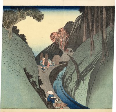 Okabe: Utsu Dağı, 1832-33 dolayları (tahta blok) by Utagawa Hiroshige
