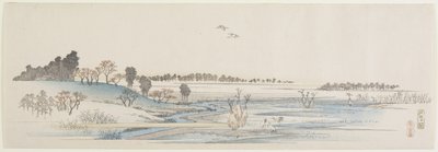 ಸನ್ಸೆಟ್ ಹಿಲ್, 1837-1844 ಟರ್ಕ್ by Utagawa Hiroshige
