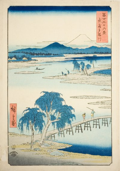 Musashi Eyaletindeki Tama Nehri (Musashi Tamagawa), "Fuji Dağı
