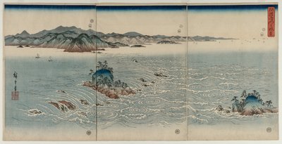 Awa Girdapları, 1857. by Utagawa Hiroshige