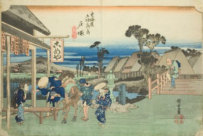 Totsuka: Hoeido Tokaido olarak da bilinen "Tokaido Yolunun Elli Üç İstasyonu (Tokaido gojusan tsugi no uchi)" serisinden Motomachi