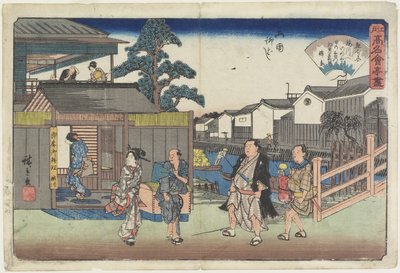 Ryo_goku'daki Yanagibashi'de Umegawa, 1835-1842 dolayları by Utagawa Hiroshige