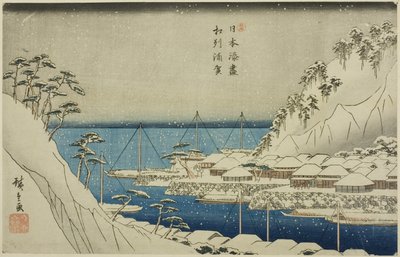Sagami Eyaletindeki Uraga (Soshu Uraga), "Japonya Limanları (Nihon minato zukushi)" dizisinden by Utagawa Hiroshige