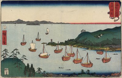 Uraga, Sagami Eyaletinde, Temmuz 1858 by Utagawa Hiroshige