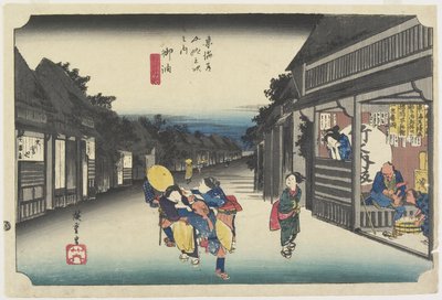 Gezginleri Talep Eden Kadınlar, Goyu, c. 1833 by Utagawa Hiroshige