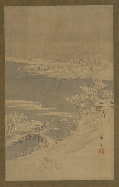 Kış manzarası, 19. yüzyılın ortalarında. by Utagawa Hiroshige II