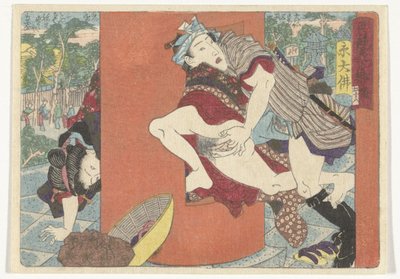 Tapınakta bir toplantı Başkente Giden Erotik Yol (dizi adı) by Utagawa Kunisada (I) (attributed to)