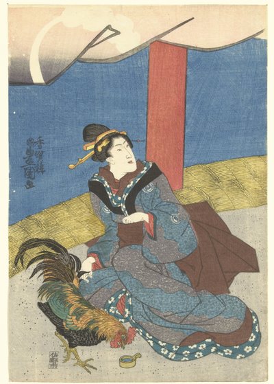 horoz dövüşünde güzeller by Utagawa Kunisada (I)