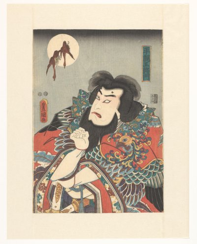 Yeni Taira imparatoru Masakado (nesnedeki başlık) by Utagawa Kunisada (I)