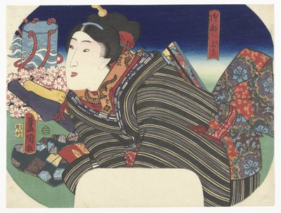 Su kapları olan kadın by Utagawa Kunisada (I)