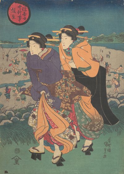 Yıllık etkinlik - üçüncü ay Ukiyo nenju gyoji: Yayoi, 19. yüzyılın ortası., 19. yüzyılın ortası. by Utagawa Kunisada