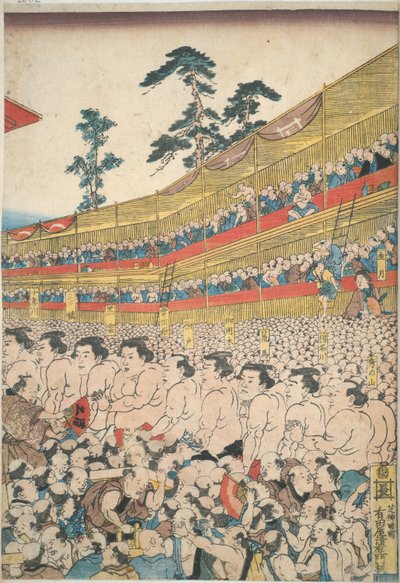Büyük Sumo Festivali Resimleri by Utagawa Kunisada
