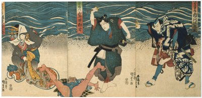 Tiyatro Sahnesi, 1844 by Utagawa Kunisada