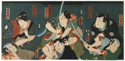 Tiyatro Sahnesi, 1844 by Utagawa Kunisada
