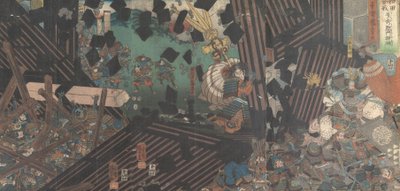 Ünlü Savaş Sahnelerinin On Beş Üç Parçalı Albümü, 19. yüzyıl. by Utagawa Kuniyoshi