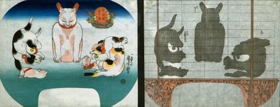 Kediler: Çin Tapınağı Aslanı by Utagawa Kuniyoshi