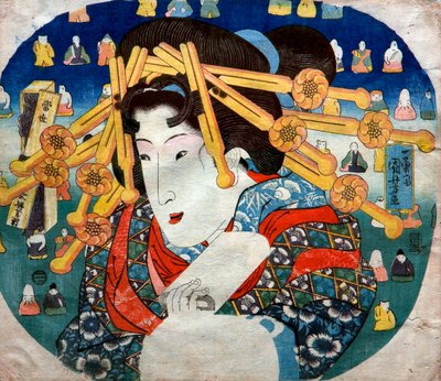 Nezaket Serisi: Kadınlar için Modern Üç Zorluk (Tōsei sanpukutsui), c.1833 by Utagawa Kuniyoshi