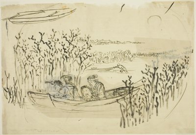 Omori'de Yosun Toplama by Utagawa Kuniyoshi