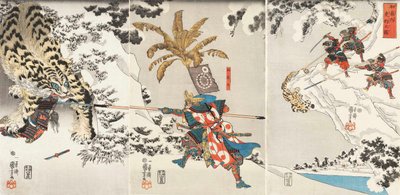 Fenqing kızgın g Jjigae r Japon Tora biçme diyagramı, c. 1846. by Utagawa Kuniyoshi