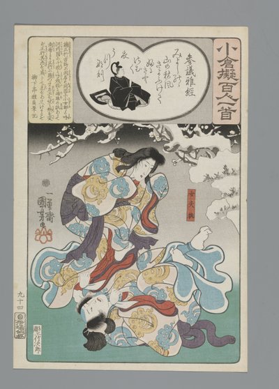 Ogura Yüz Şiir Taklit (dizi adı) by Utagawa Kuniyoshi