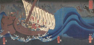 Taira Savaşçılarının İntikamı, 1843-47. by Utagawa Kuniyoshi