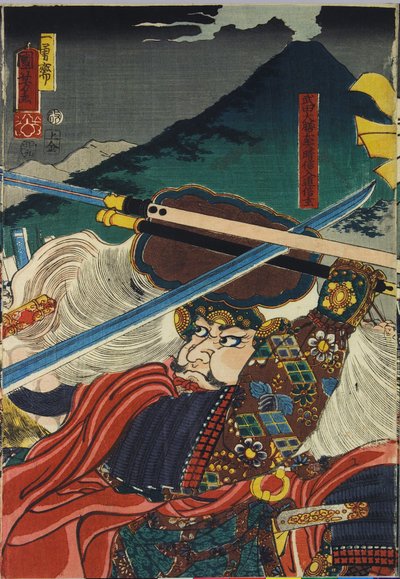 İki liderin, Uesugi Kenshin (solda) ve Takeda Shingen
