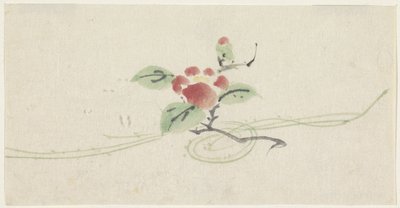 Kırmızı kamelya ile şube by Utagawa Kuniyoshi