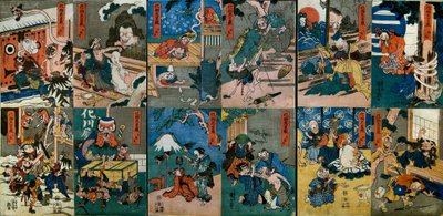 Canavarların Chūshingura (Bakemono Chūshungura), c.1839-42 by Utagawa Kuniyoshi