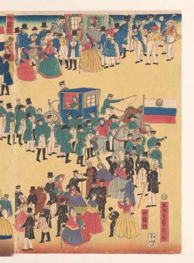 Beş Topraktan insan alayı by Utagawa Sadahide