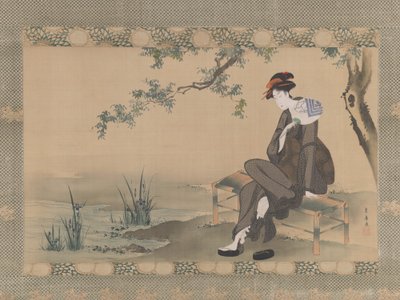 Kendini Soğutan Kadın, yak. 1800. by Utagawa Toyohiro