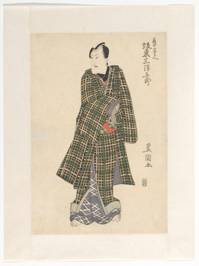 Damalı kimono içinde Kameya Chûbei by Utagawa Toyokuni (I)