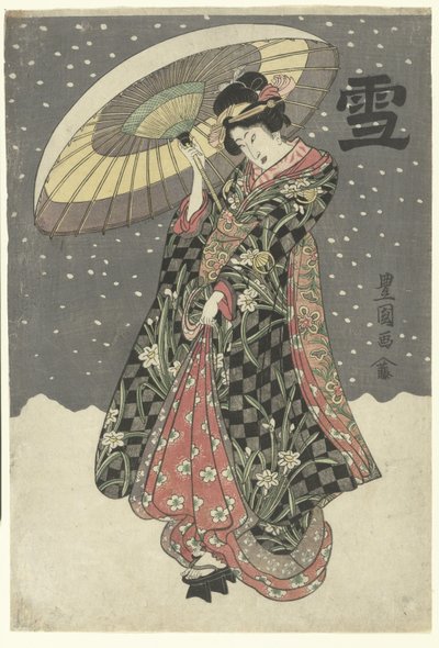Snow Yuki (nesnedeki başlık) by Utagawa Toyokuni (I)