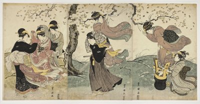 Rüzgardaki Çiçekler, c. 1797-1800 by Utagawa Toyokuni