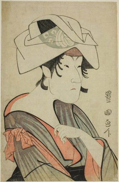 Nakayama Tomisaburo. Başına Havlu Takan Bir Kadın Gibi Giyinmiş by Utagawa Toyokuni I