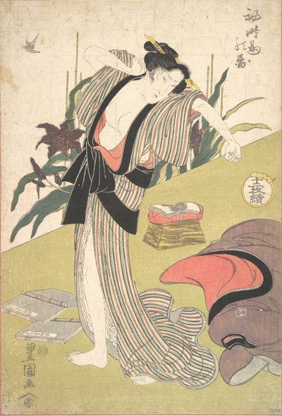 Guguk Kuşunun İlk Ziyareti. by Utagawa Toyokuni I