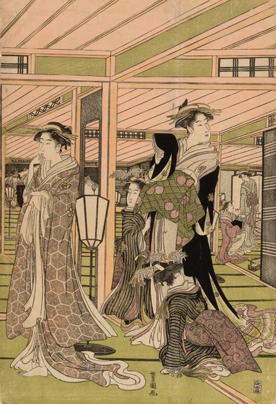 Zevk odalarında bir genelev salonu by Utagawa Toyokuni I