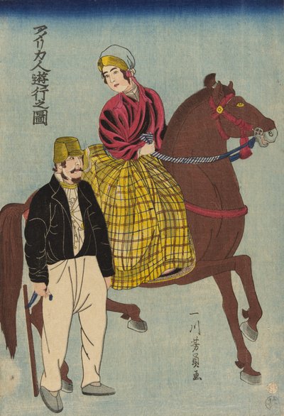 Bir Gezide Amerikalılar by Utagawa Yoshikazu