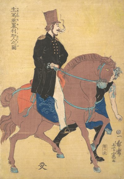 Yaşamdan Çizilmiş Bir Amerikalı, 1861 2. ay. by Utagawa Yoshitomi