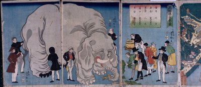 Filli Yabancılar (renkli tahta baskı) by Utagawa Yoshitora