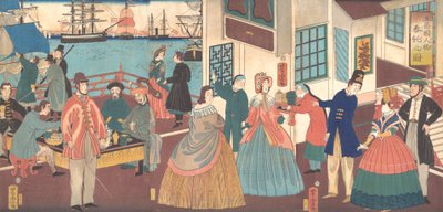 Beş Ulusun İnsanları, 1861. by Utagawa Yoshitora
