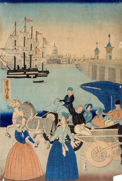 Londra, İngiltere resmi by Utagawa Yoshitora