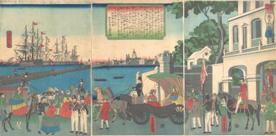 Londra Limanı İngiltere, 2. ay, 1862. by Utagawa Yoshitora