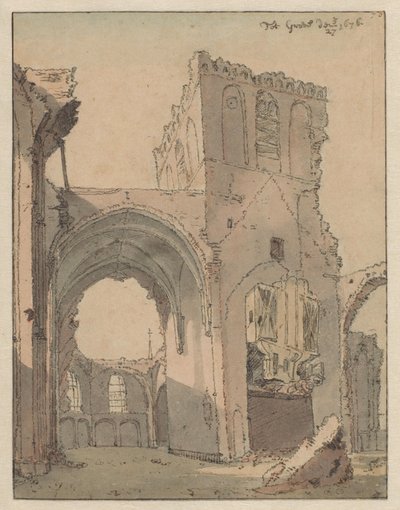 Mezardaki Grote Kerk Harabesi by Valentijn Klotz (attributed to)