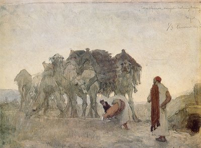 İbrahim'in Uşağı, İshak'a Gelin Buluyor, Rebekah by Valentin Aleksandrovich Serov