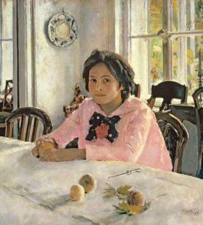 şeftalili kız by Valentin Aleksandrovich Serov