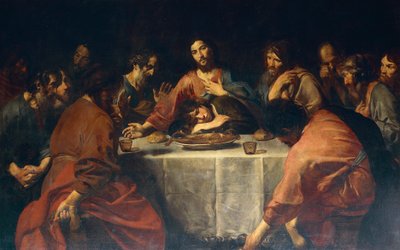 Geçen akşam yemeği by Valentin de Boulogne