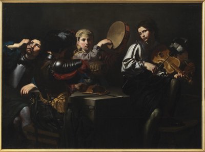 Müzisyenler ve Askerler by Valentin de Boulogne