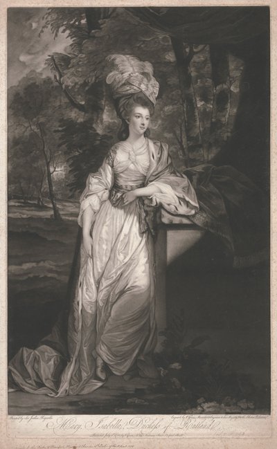 Mary Isabella, Rutland Düşesi by Valentine Green