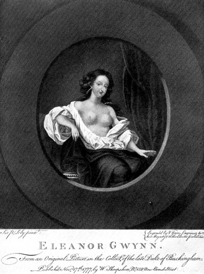 Nell Gwynne, İngiliz aktris, 19. yüzyıl. by Valentine Green